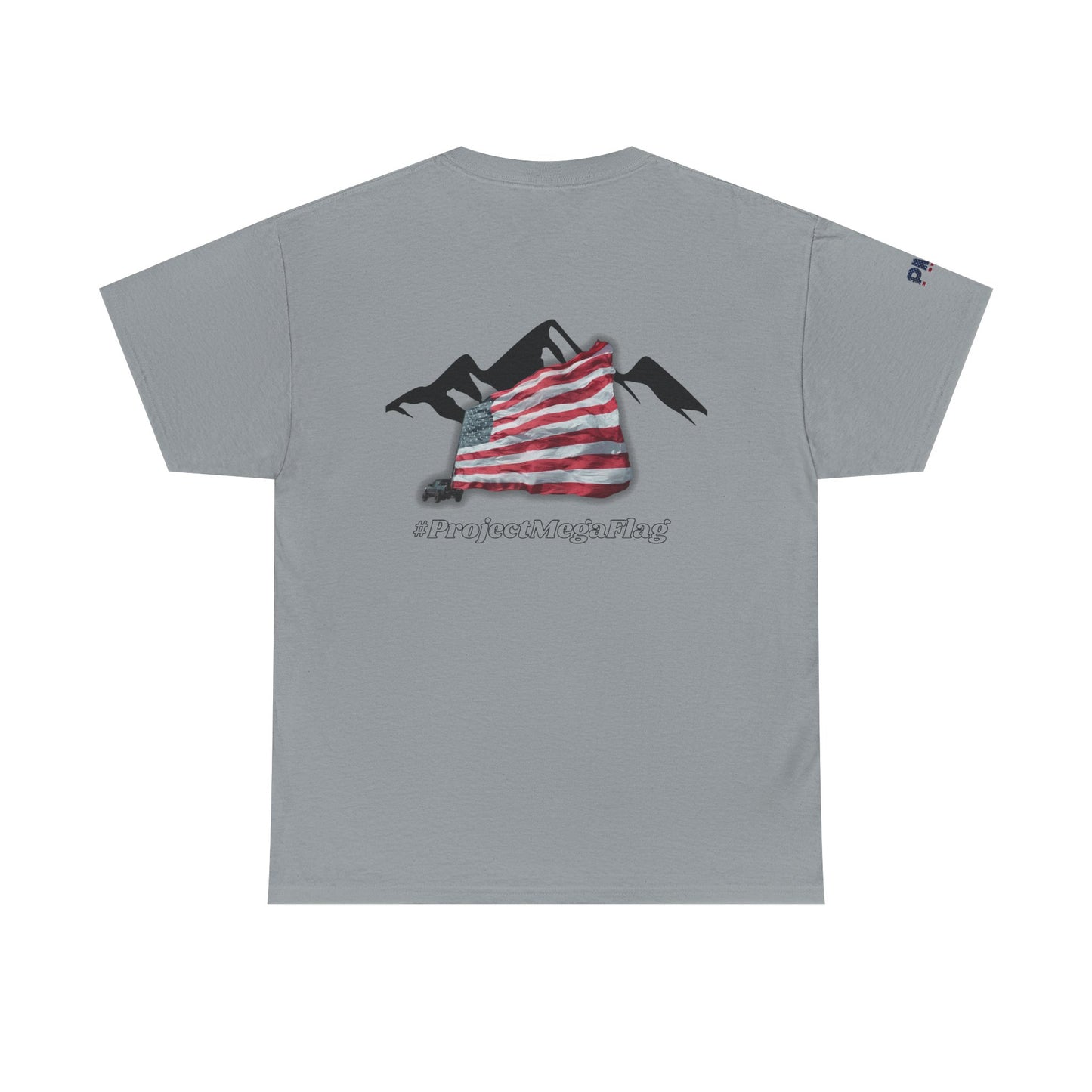 Patriotic Unisex Heavy Cotton Tee - #ProjectMegaFlag Design